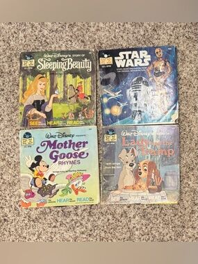 Vintage Disney Book and Vinyl Set